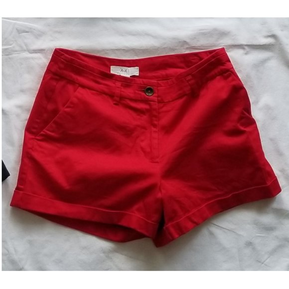 XXI Essentials shorts, Red Chino Shorts, size S, 3" inseam - Picture 1 of 3